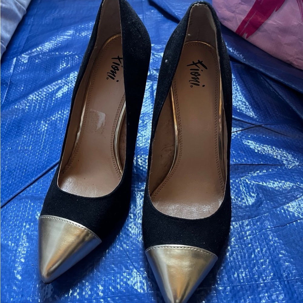 Black and Gold Women's Heels